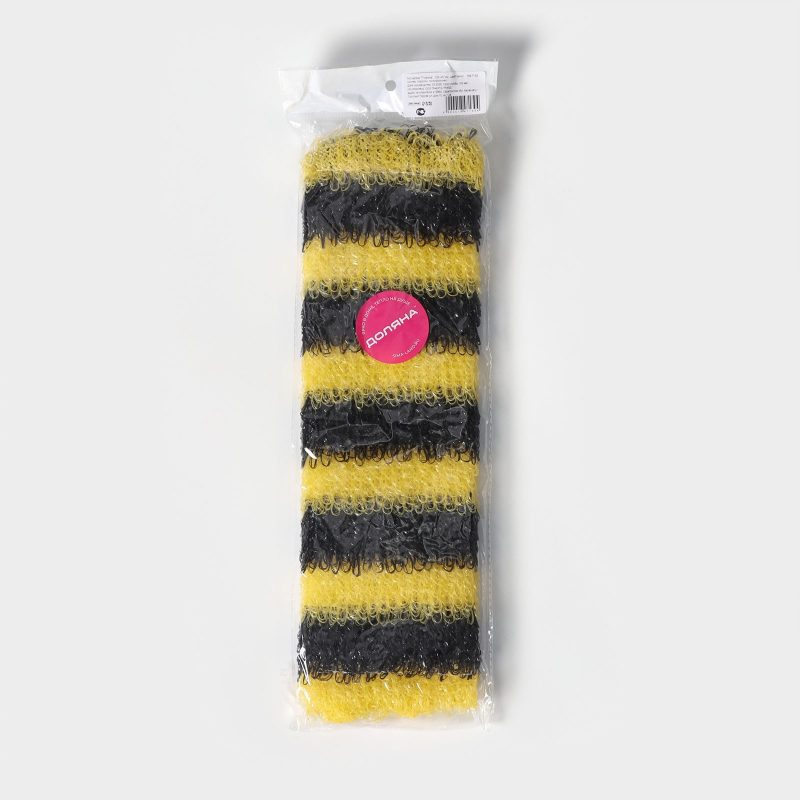 Мочалка для тела Доляна «Пчелка», 12×45 см