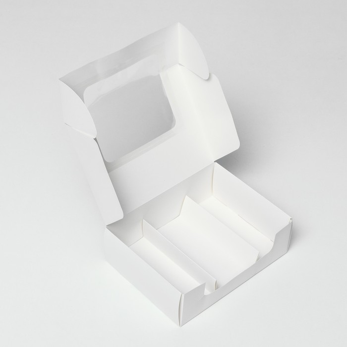 Коробка складная, под 3 эклера, белая, 20 х 15 х 6 см 9591968