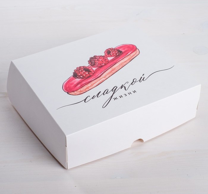 Коробка для кондиерских изделий «Сладкой жизни», 17 × 20 × 6.5 см 4746041