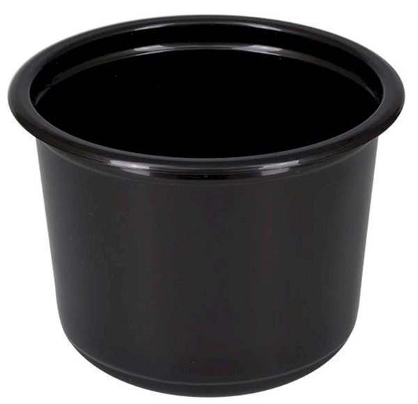 Контейнер круглый 500 мл д-115мм, без крышки, черный ПП Д-Полимер (крышка 17-3690. 17-4545) *500