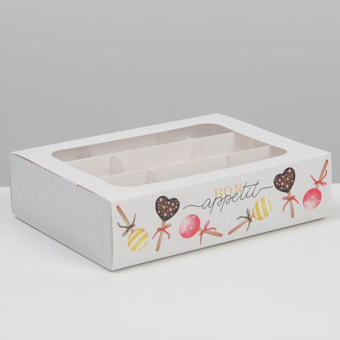 Коробка для 6 кейкпосов с вкладышем Bon Appetit 15,2 х 20 х х 5 СМ 7582014