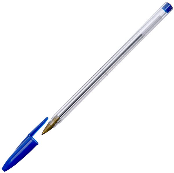 Ручка шариковая QREDO синяя, оранжевый корпус, трехгранная, 0,7мм *50/2000