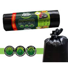 Мешок для мусора Master Fresh Xxxl суперпрочные, усиленное дно, 160л, 10шт, 28мкм, черные *1/15