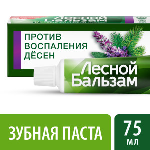 Зубная паста Лесной бальзам на отваре трав с шалфеем и алоэ против воспаления десен 75 мл *48