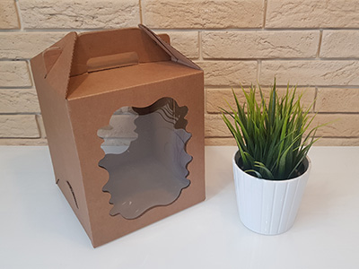 Упаковка Домик 180*180*220 крафт микрогофрокартон