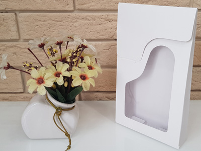 Упаковка Кулек 120*30*205 мм с окном белый