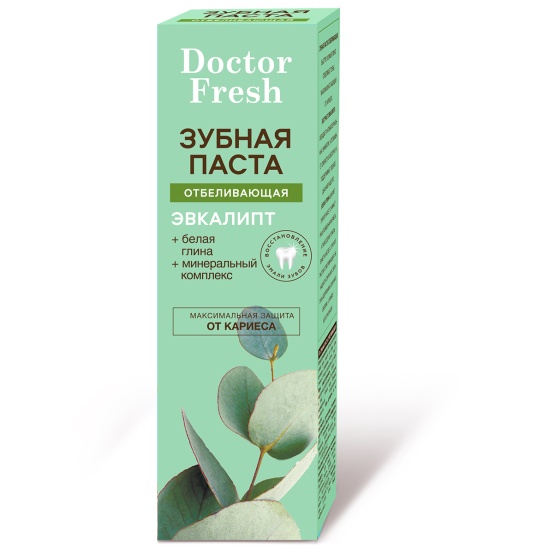 Зубная паста Doctor Fresh Отбеливающая Эвкалипт, 75 мл *24