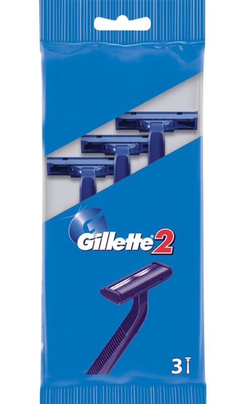 Станок бритвенный одноразовый Gillette 2 3шт в упак *40