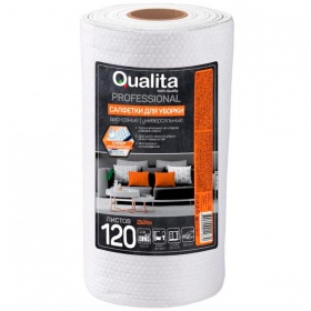 Салфетка вискозная QUALITA 25х24 120шт рулон *12
