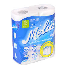 Полотенца бумажные Melia Soft 2шт 2сл 12м 100л *12