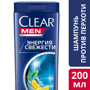 Шампунь для волос Clear Энергия свежести для мужчин 200 мл *12