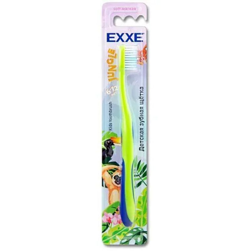 Зубная щетка EXXE детская  Baby school 6-12 лет, мягкая *1/48