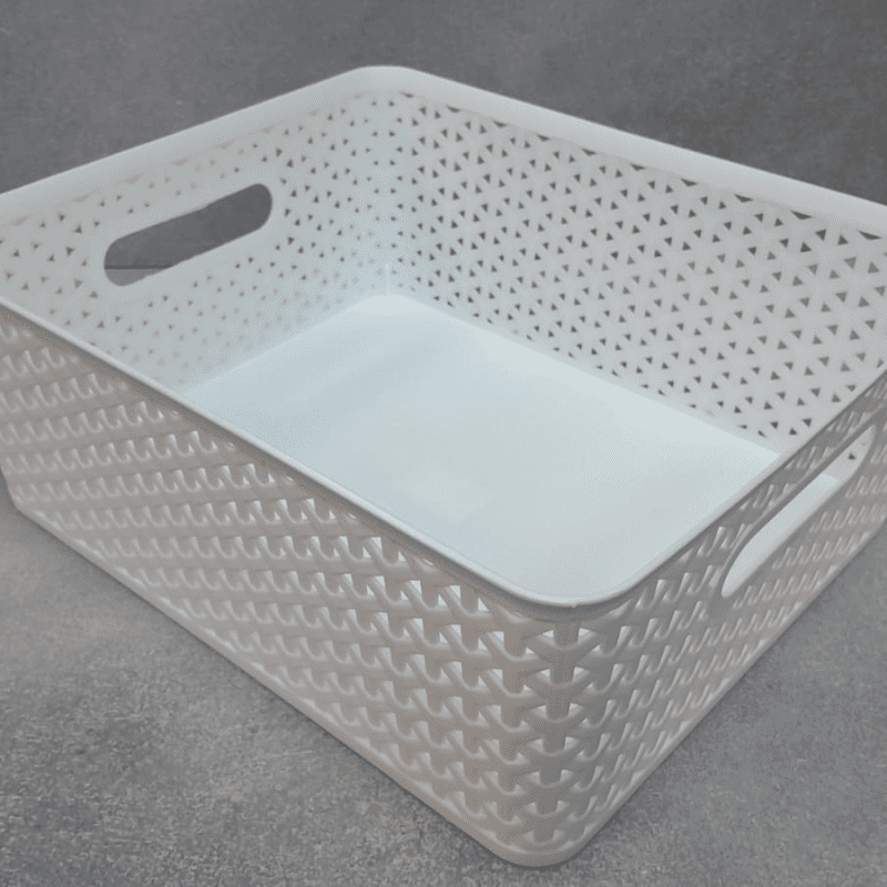 Корзина для хранения 34,5*29,5*13 пластиковая /S8008-M