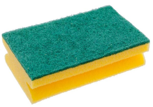 Губка профильная с абразивом ТЕТ поролоновая 140х90х43мм б/упак 1/385