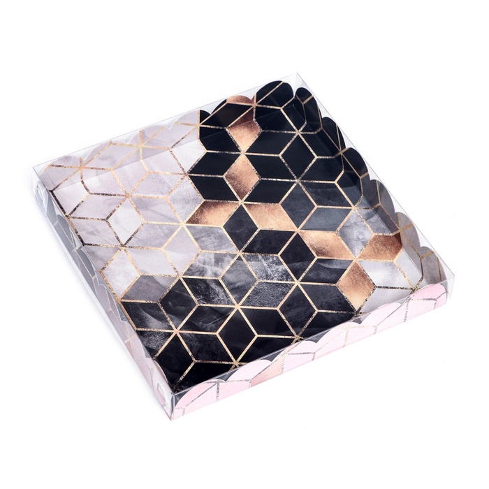 Коробка для печенья, «Текстуры» 21×21×3 см 9807204