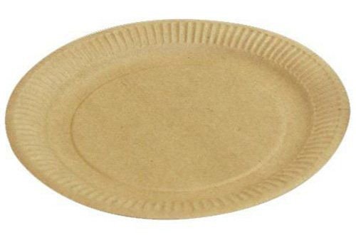 Тарелка картон d 180 мм неламинированная крафт *50/500