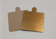 Подложка 0,8 мм (75*75 золото с ручкой)