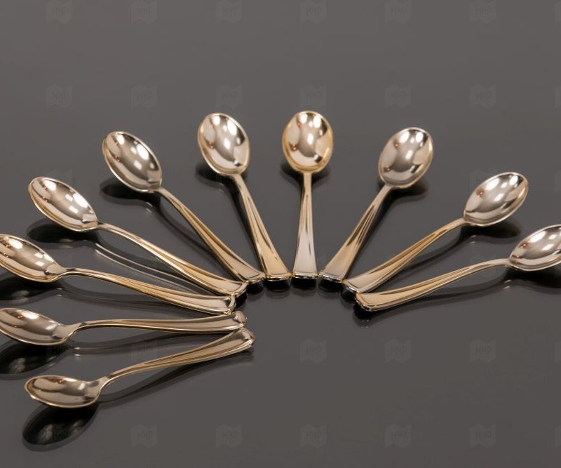 Ложка Sinior Banketto золото пластик 12см 10шт