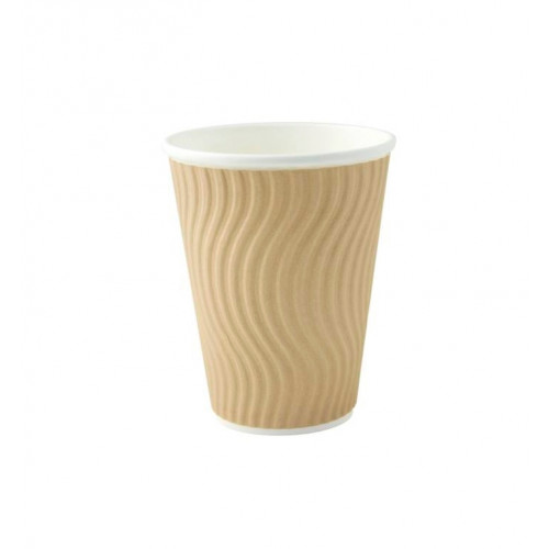 Стакан двухслойный бумажный 200мл  ВОЛНА КРАФТ 25/500