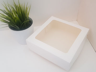 ГП. 200*200*70 упаковка белая с окном