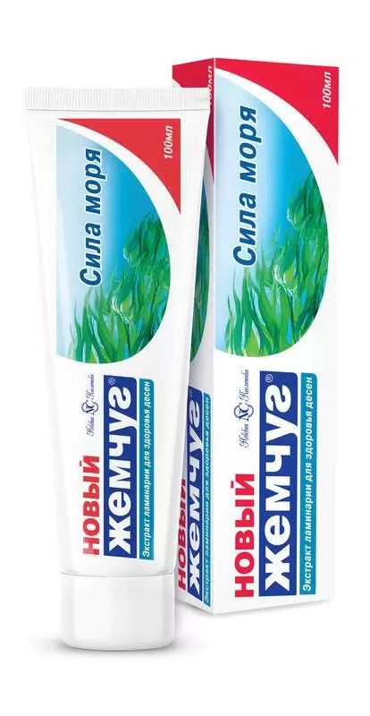 Зубная паста Новый жемчуг Сила моря 100 мл *40