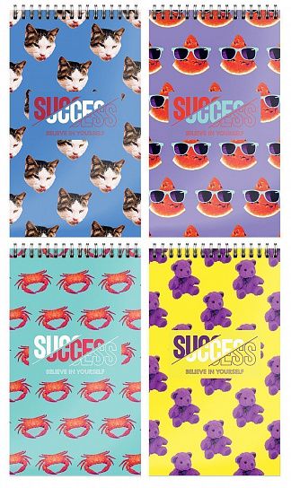 Блокнот А7 40л.кл.греб.Яркий микс БЛГ7-ЯРУ *4/192