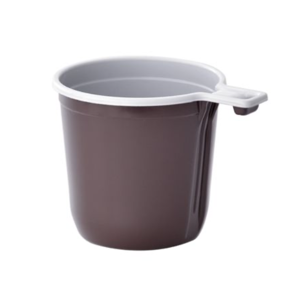 Чашка кофейная 200 мл бело-коричневая *50/1500