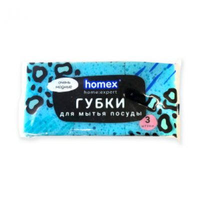 Губки для посуды Homex  Крупнопористые 3 шт