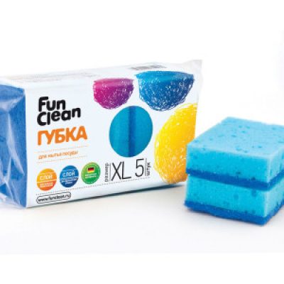 Губка для посуды Fun Clean XL 5шт