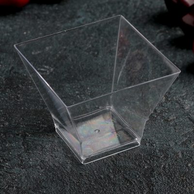 Форма "Пагода", 120 мл; 6,7x 6,7 см, прозрачная 25/500 (17-2506 Крышка)