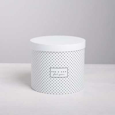 Коробка подарочная круглая "For you" 16х16х14 см 4676327