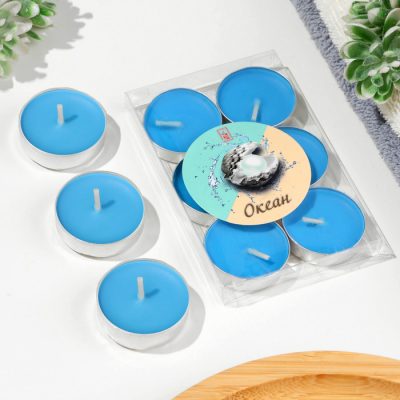 Набор свечей чайных ароматических 6шт океан 831894