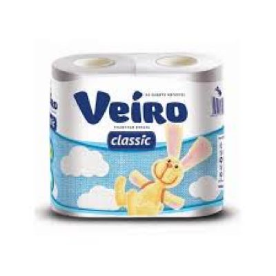 Туалетная бумага Veiro Classic 2-х слойная Белая 4 рул 1/12