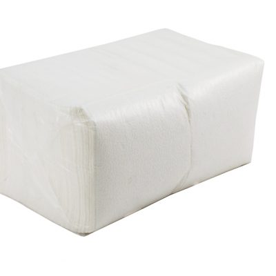 Салфетки бумажные 24х24 см. 1-сл. 400 шт. Белые,1/18