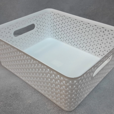 Корзина для хранения 34,5*29,5*13 пластиковая /S8008-M