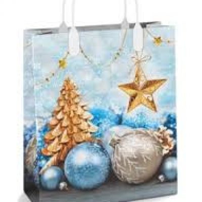 Пакет подарочный из мягкого пластика "Украшение" 23*27*10см НГ