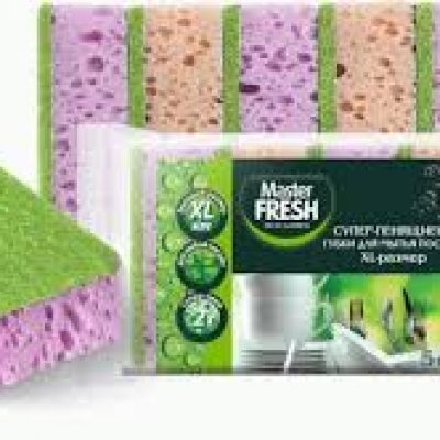 Губки для мытья посуды MASTER FRESH XL (bubble-поролон), 5шт *40