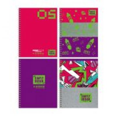 Тетрадь А5 48л. клетка на гребне BG "Simply urban" *1/4/48