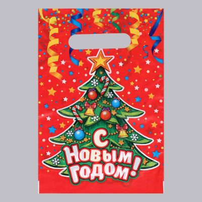 Пакет "Серпантин", полиэтиленовый с вырубной ручкой, 20х30 см, 30 мкм 7154976