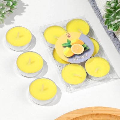 Набор свечей чайных ароматических 6шт лимон 831895