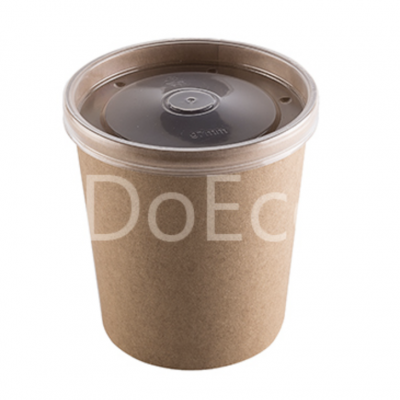 Упаковка ( крафт) ECO SOUP ECONOM 32С (1000мл) с прозрачной крышкой* 250