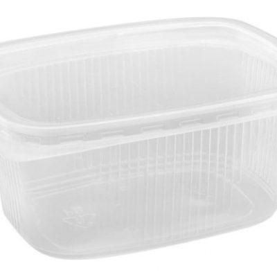 Контейнер прямоугольный 250 мл, 108х82х48 мм, прозрачный ПП, *50 шт (крышка 17-0820) Аналог ук-370