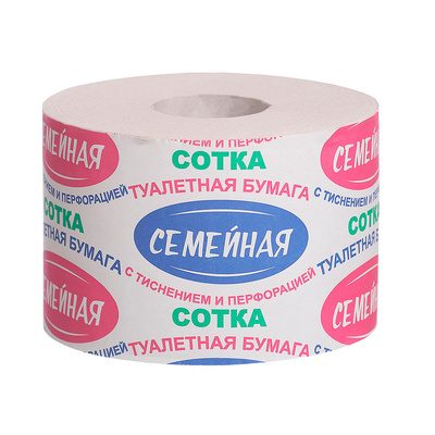 Бумага туалетная однорул.Семейная сотка 70м со втулкой ТБХ 1/36