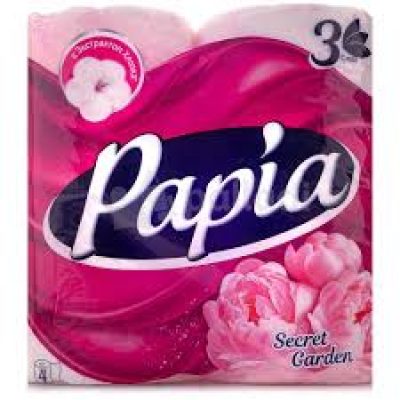 Бумага туалетная Papia  4 рул.3-х.сл  Клубничная мечта *14