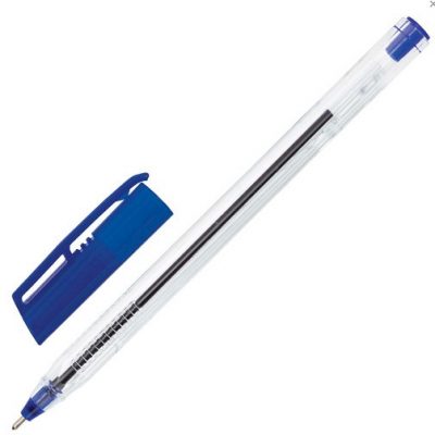 Ручка шариковая PenSan TRIANGLE 2021 синяя масляная трехгранная узел 1мм линия 0,7мм *50/2000