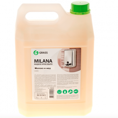 Жидкое крем-мыло Milana, молоко и мед, 5кг   1056922