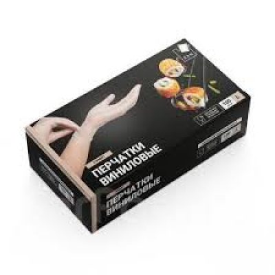 Перчатки виниловые АДМ, размер M, 100 шт/уп Белый VIN 002A