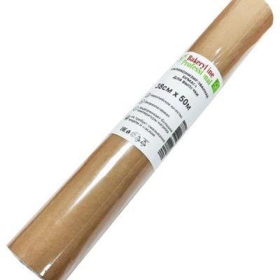 Бумага для выпечки 38см х50м "Bakery Line" коричневая в пленке 37гр*12