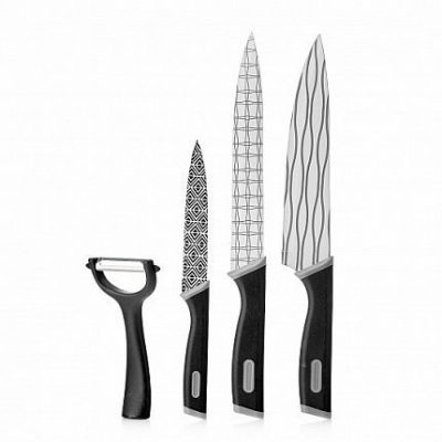 Набор ножей 3шт+овощечистка WALMER Graphic