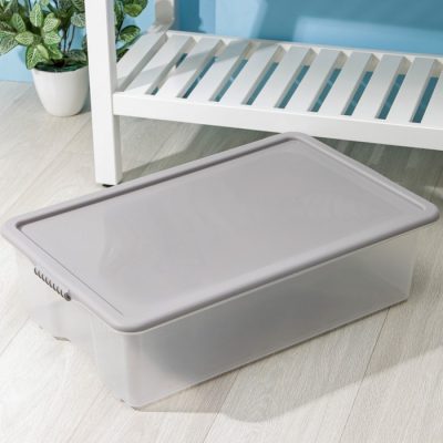Контейнер д/хранения с крышкой З2л 65,9х41,6х17, 5см "Porter" прямоуг, цвет серый 4407569